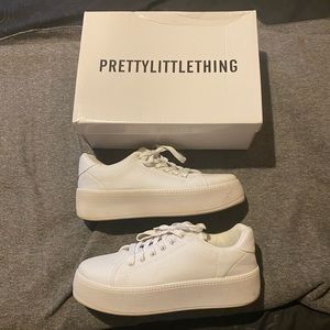 White Platform Trainers